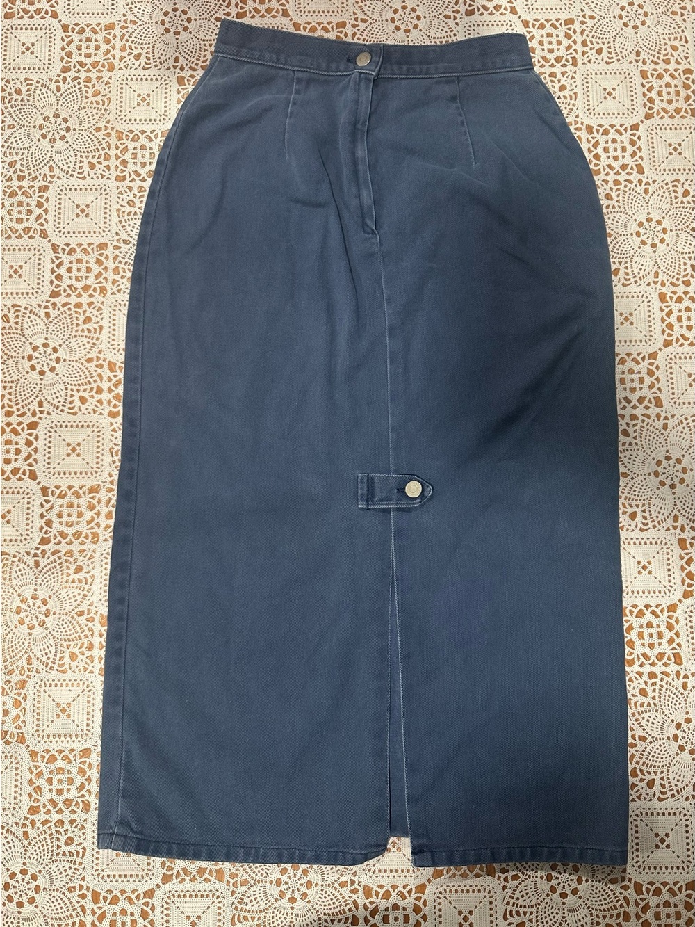 Vintage Honors Blue Cotton Maxi Skirt Tagged 8 Fits 2/4 Utility